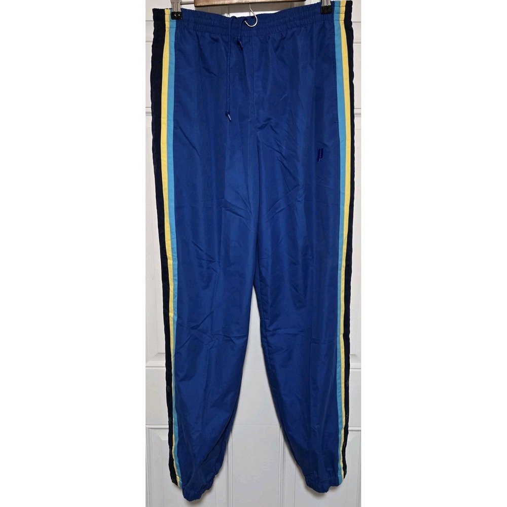 Vtg Prince Sportswear‎ Track Pants Mens Size XL Blue Drawstring Lined Breakaway